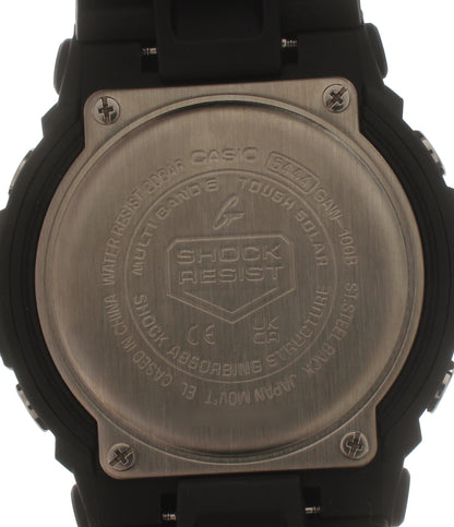 美品 CASIO 腕時計 G-SHOCK 電波ソーラー ソーラー ブラック GAW-100B メンズ カシオ