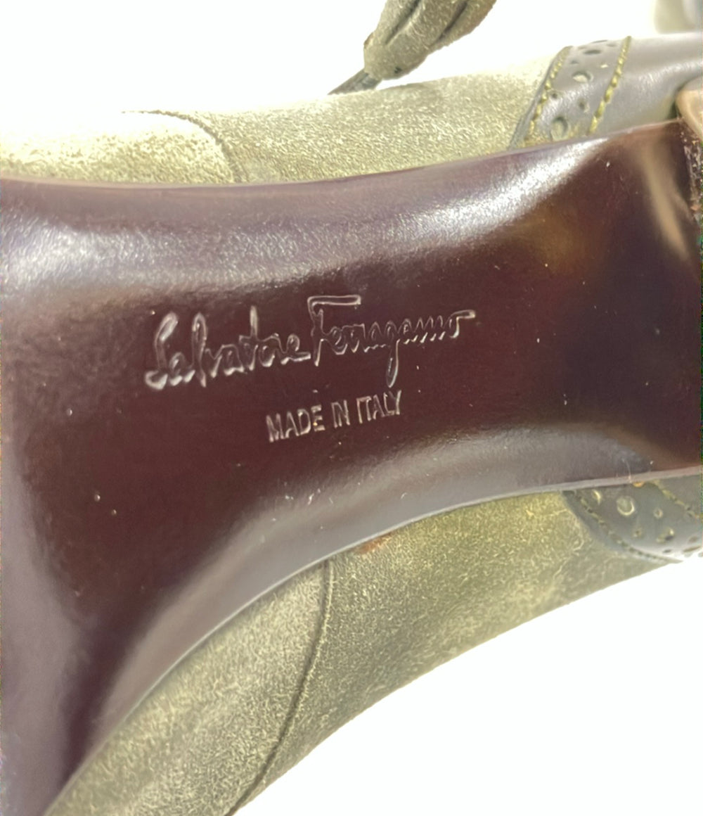 Salvatore Ferragamo レースアップ ブーティ レディース SIZE 5 1/2 (23cm) サルヴァトーレフェラガモ