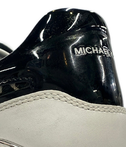 MICHAEL KORS ローカット厚底スニーカー ヘイズ レオパードプリント カーフヘア 43T4HYFS1H レディース SIZE US 7.5 マイケルコース