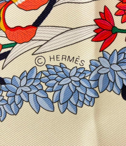 エルメス シルクスカーフ カレ90 プラニフルール レディース HERMES