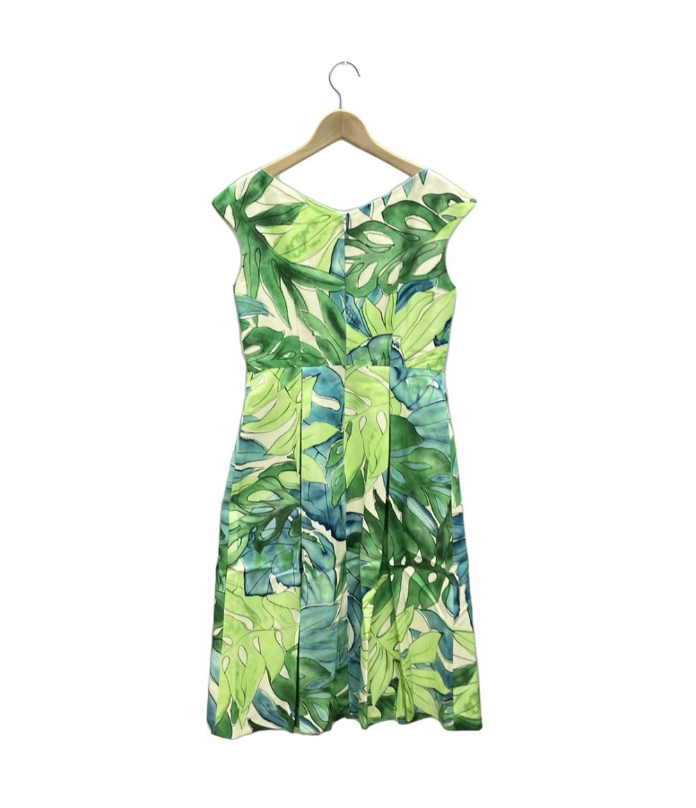 訳あり アナイ ボタニカル柄ノースリーブフレアミディアムワンピース レディース SIZE 38 (S) ANAYI