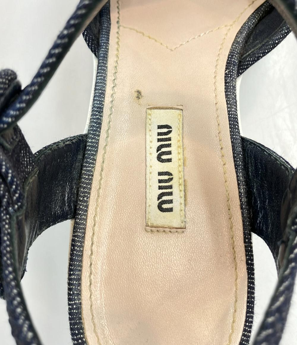 ミュウ ミュウ クロスサンダル レディース SIZE 36 1/2 (M) Miu Miu