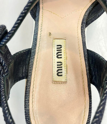 ミュウ ミュウ クロスサンダル レディース SIZE 36 1/2 (M) Miu Miu