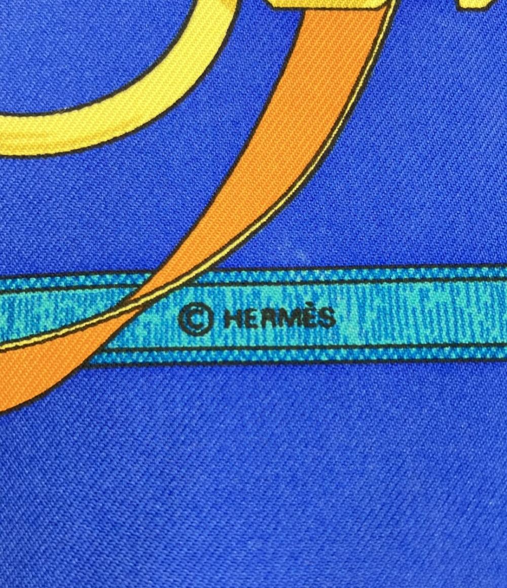 美品 エルメス スカーフ プチカレ シルク100% 黄金の拍車 Eperon d’or レディース HERMES