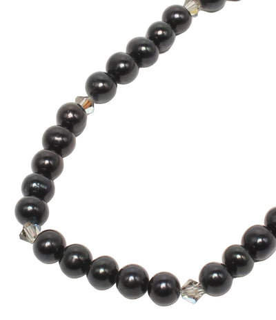美品 ネックレス 淡水パール7-8mm ブラック 黒 レディース