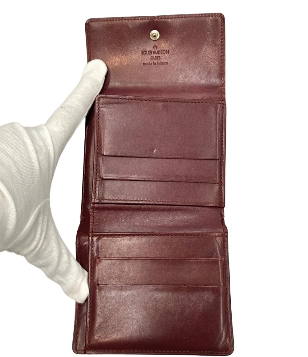 LOUIS VUITTON Wホック 三つ折り財布 モノグラムマット ポルトモネ