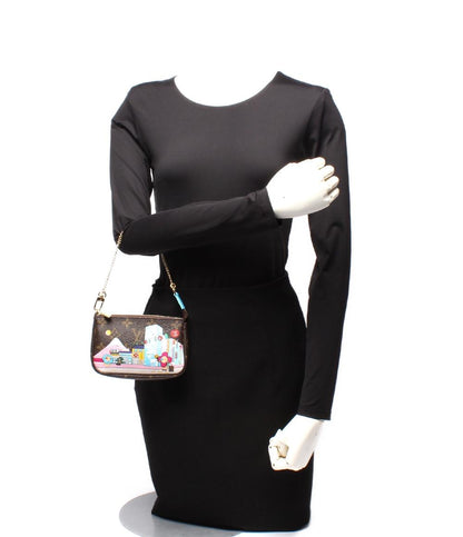 美品 LOUIS VUITTON ハンドバッグ アクセサリーポーチ ミニポシェット アクセソワール モノグラム ヴィヴィエンヌ M81637 レディース ルイ・ヴィトン