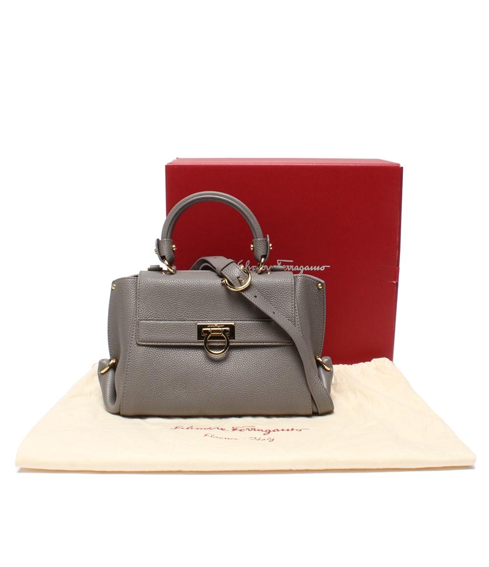 美品 Salvatore Ferragamo 2way ハンドバッグ ショルダーバッグ 斜め掛け ソフィア ガンチーニ FZ21 F628 レディース サルヴァトーレフェラガモ