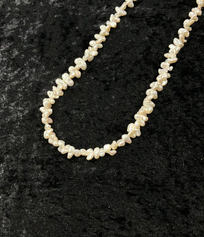 美品 ロングネックレス 淡水パール シェル レディース