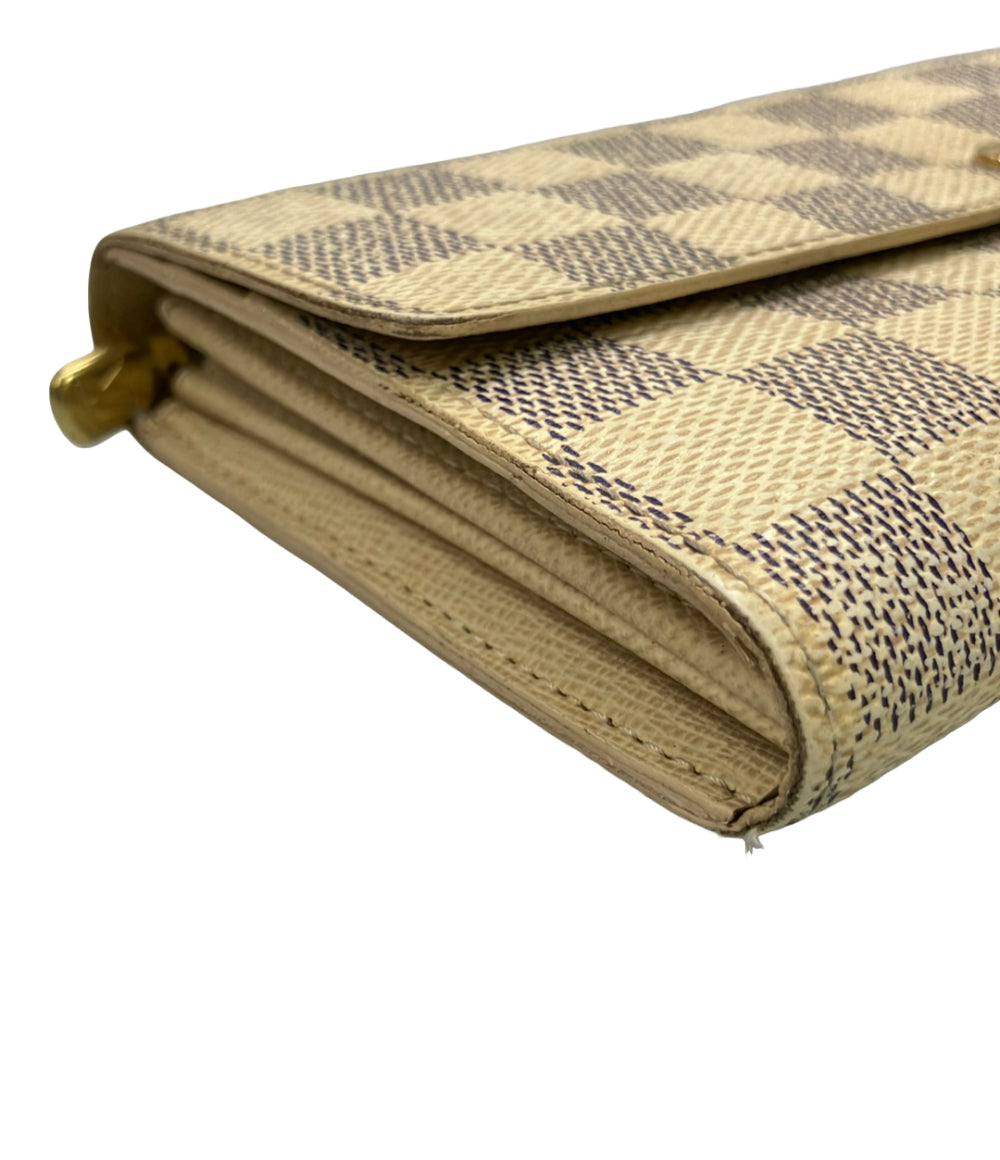 LOUIS VUITTON 長財布 ポルトフォイユ サラ ダミエ アズール N61735 レディース ルイ・ヴィトン