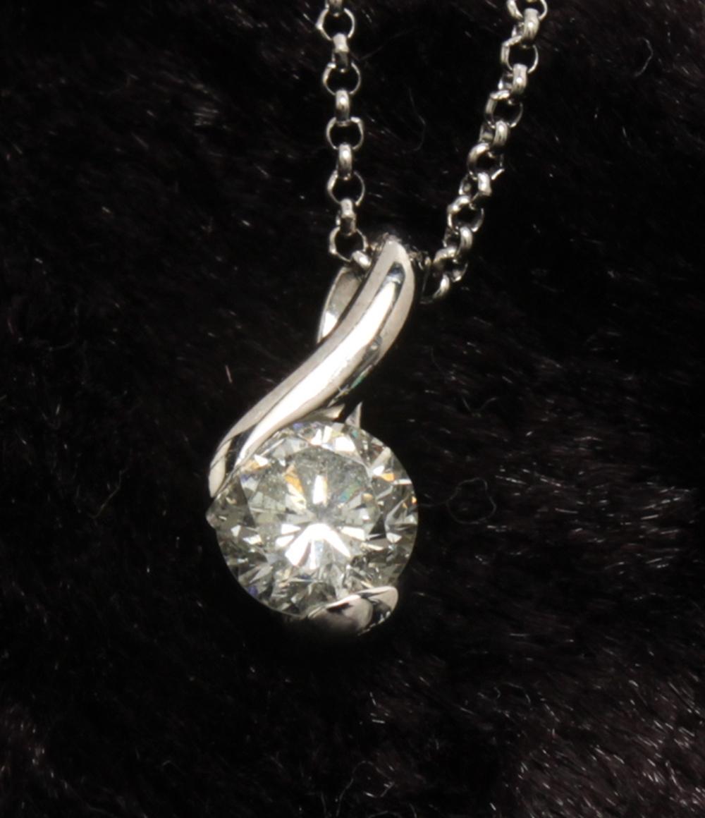 美品 ネックレス Pt900 Pt850 ダイヤ 0.399ct レディース