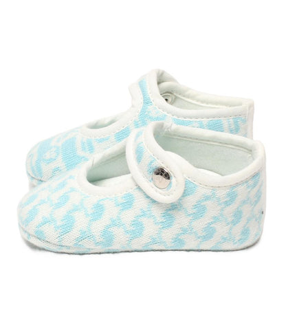 美品 HERMES ファーストシューズ ベビーシューズ アニマル柄 ブルー系 ベビー エルメス