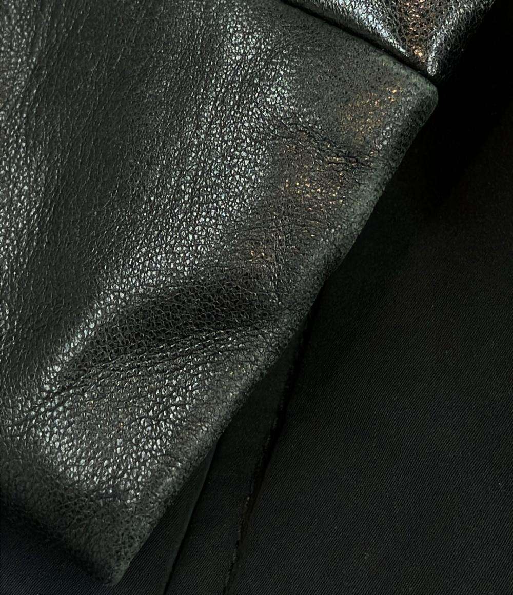 Longchamp レザーナイロン切替 ジャケット レディース ロンシャン