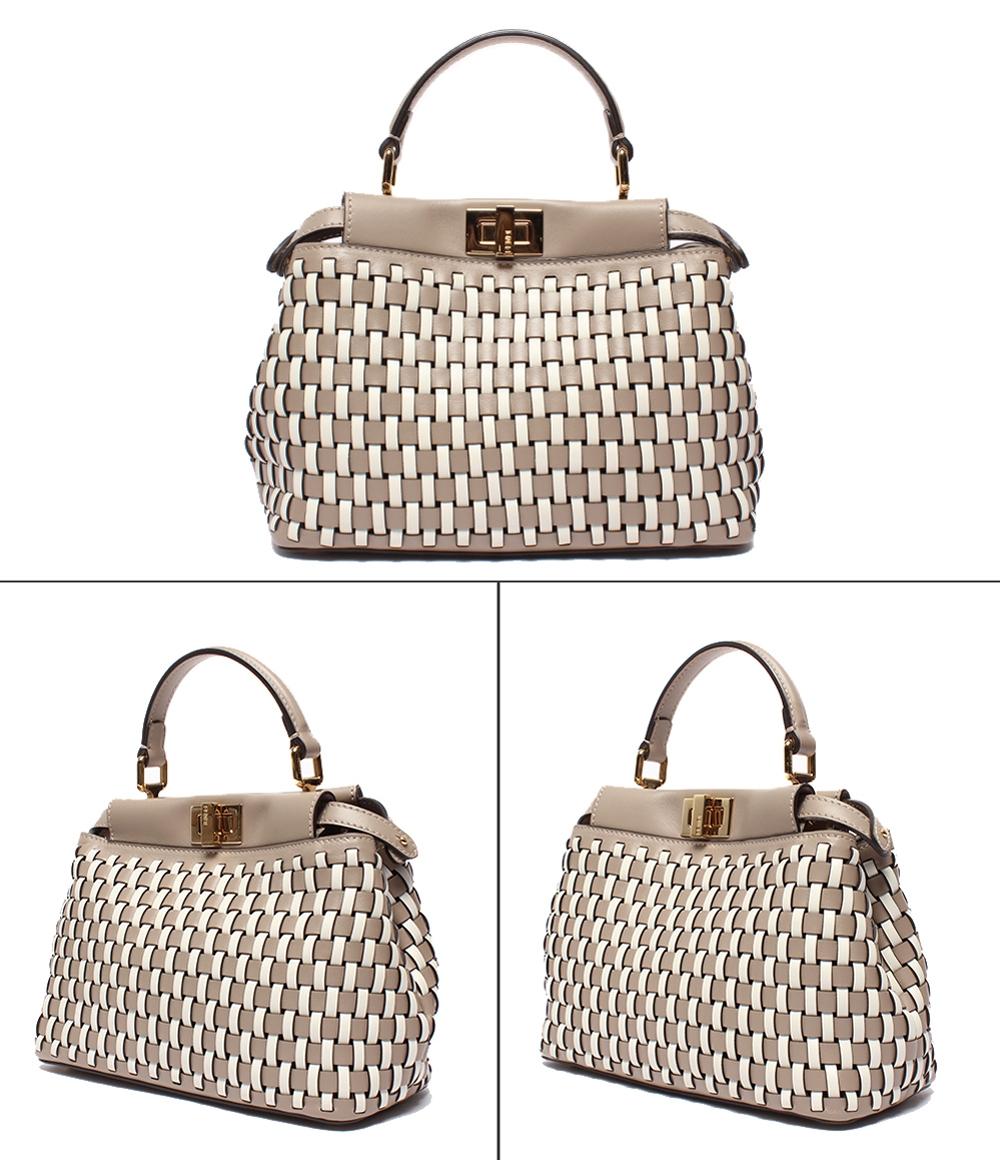 美品 FENDI 2way ハンドバッグ ショルダーバッグ 肩掛け 斜め掛け ピーカブー ミニ 8BN244 レディース フェンディ