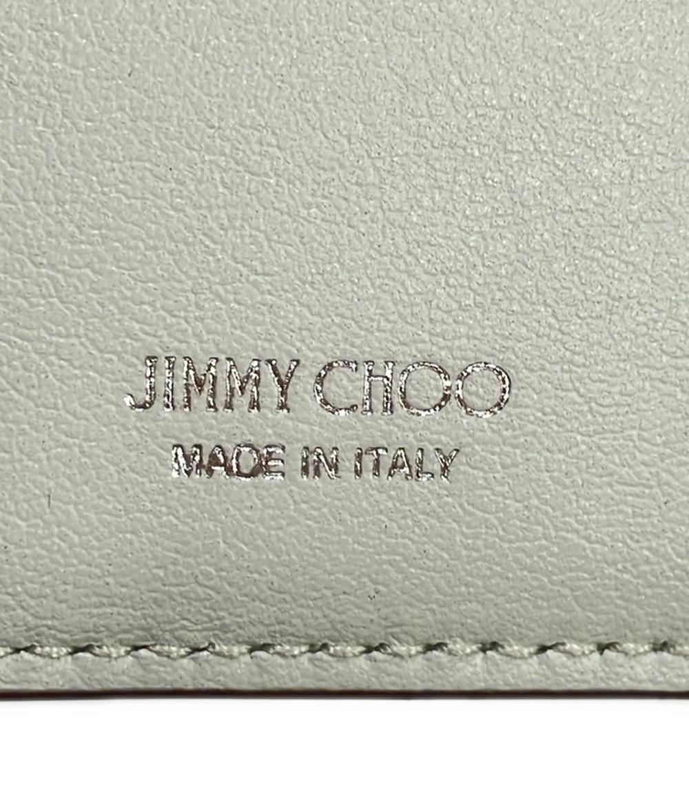 美品 Jimmy Choo 二つ折り財布 241ALBANY.EMG CHALKレザー メンズ ジミーチュウ