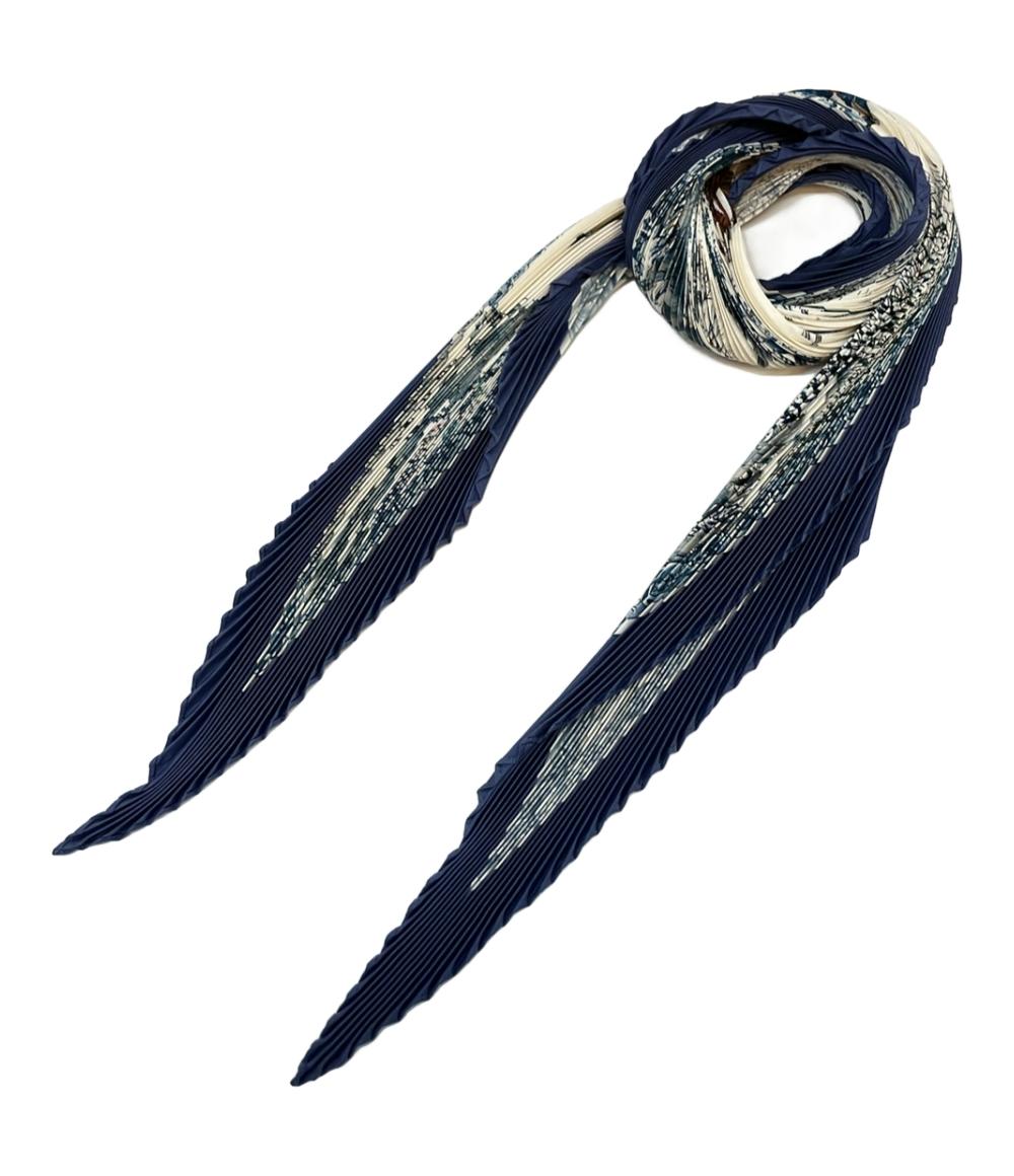 美品 HERMES スカーフ シルク100% プリーツカレ90 Lhiver レディース エルメス