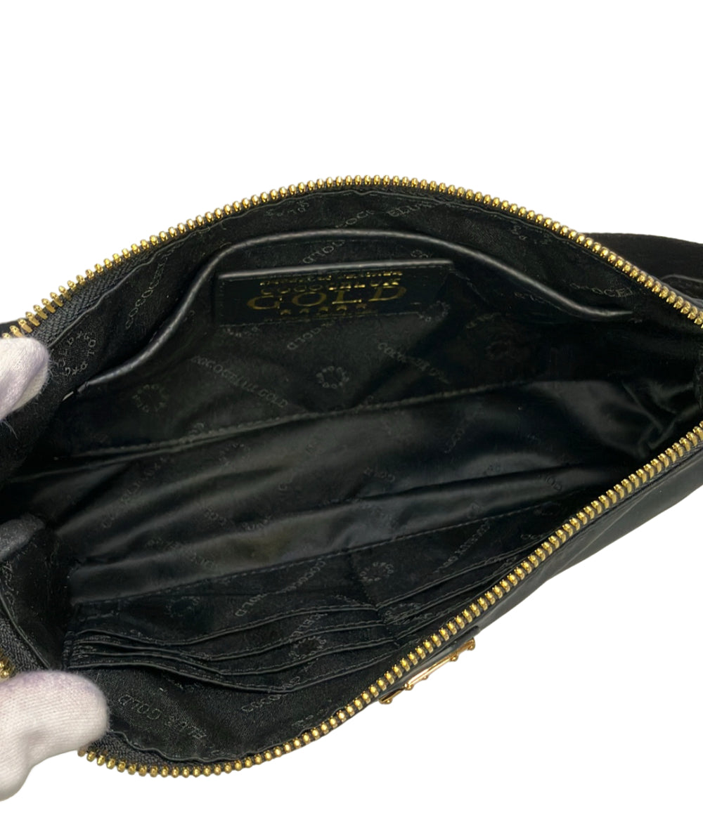 新品同様　cococelux gold ショルダーバッグ　ポーチ付き　黒色系 COCOCELUX GOLD ココセリュクスゴールド/レザー2wayショルダーバッグ