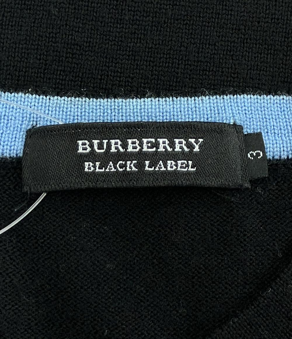 バーバリーブラックレーベル ヘンリーネックニット メンズ SIZE 3 (L) BURBERRY BLACK LABEL