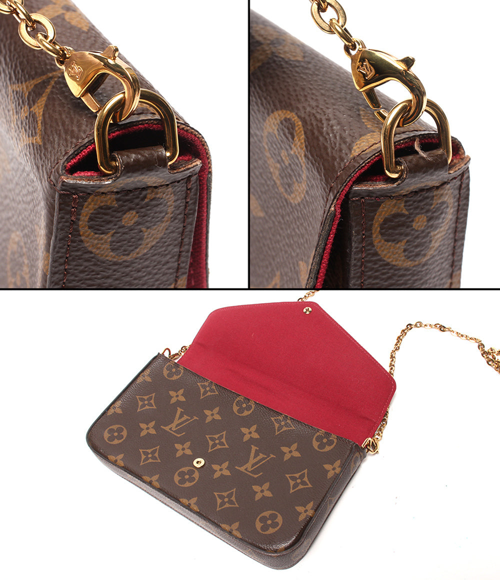 LOUIS VUITTON 2wayチェーンショルダーバッグ クラッチバッグ 斜め掛け ポシェット フェリシー モノグラム M81896 レディース ルイ・ヴィトン