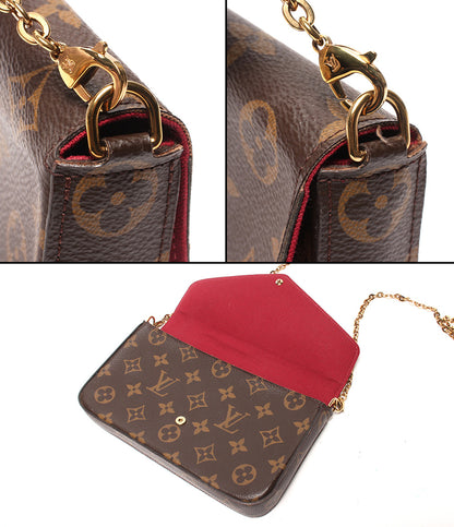 LOUIS VUITTON 2wayチェーンショルダーバッグ クラッチバッグ 斜め掛け ポシェット フェリシー モノグラム M81896 レディース ルイ・ヴィトン