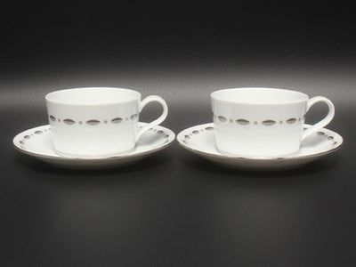 美品 ティファニー カップ＆ソーサー 2客セット ペア グラマシー TIFFANY&Co.