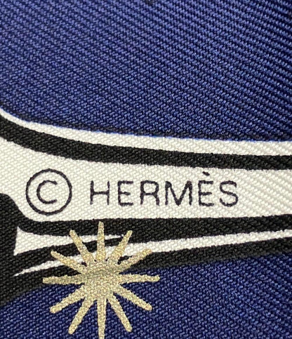美品 エルメス スカーフ バンダナ カレ55 シルク100% コーラス ステラルム レディース HERMES