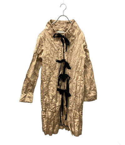 PRADA ジャケット センターリボン 布製タイ  タンカラー  2009年春夏 P6477  XJ9 レディース SIZE 36 (XS) プラダ