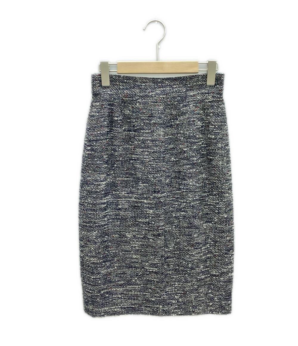 美品 シャネル ツイードスカート ココマーク レディース SIZE 36 (M) CHANEL