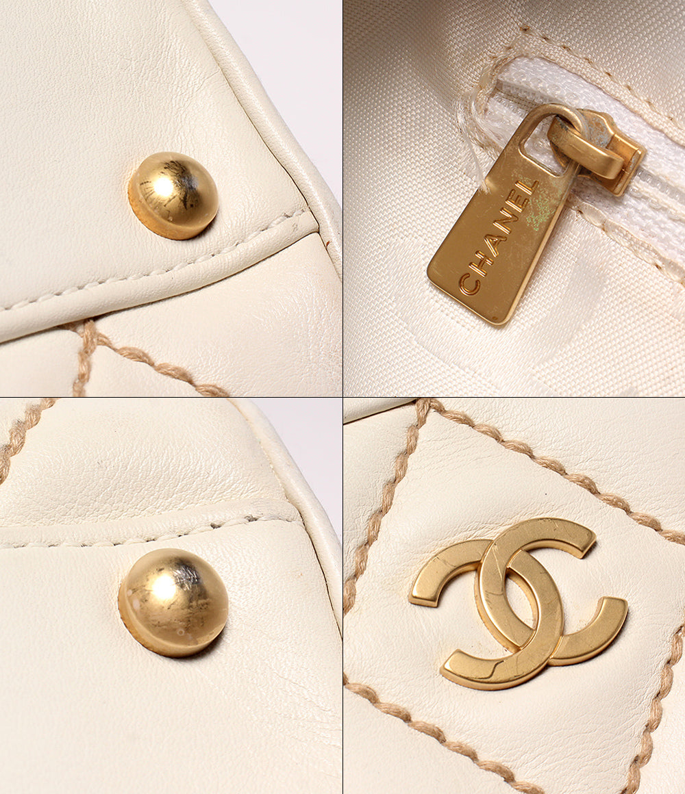 CHANEL ハンドバッグ ゴールド金具 8番台 ワイルドステッチ レディース シャネル
