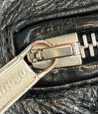 DSQUARED2 レザージャケット パーカー ドッキング レイヤード 15AW S74AM0561 SX7818 メンズ SIZE 48 (L) ディースクエアード