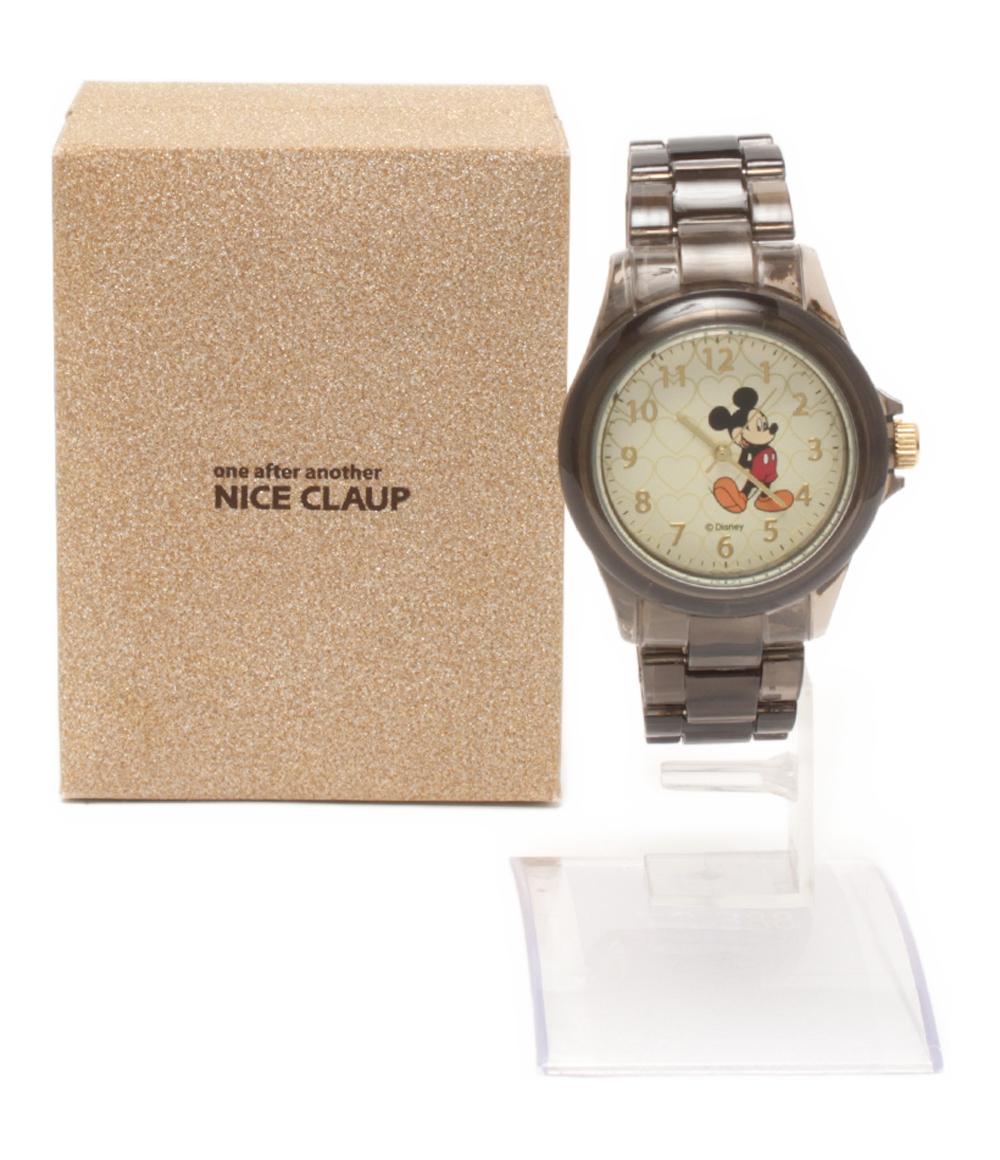 ナイスクラップ 腕時計 ディズニー ミッキーマウス クオーツ レディース NICE CLAUP