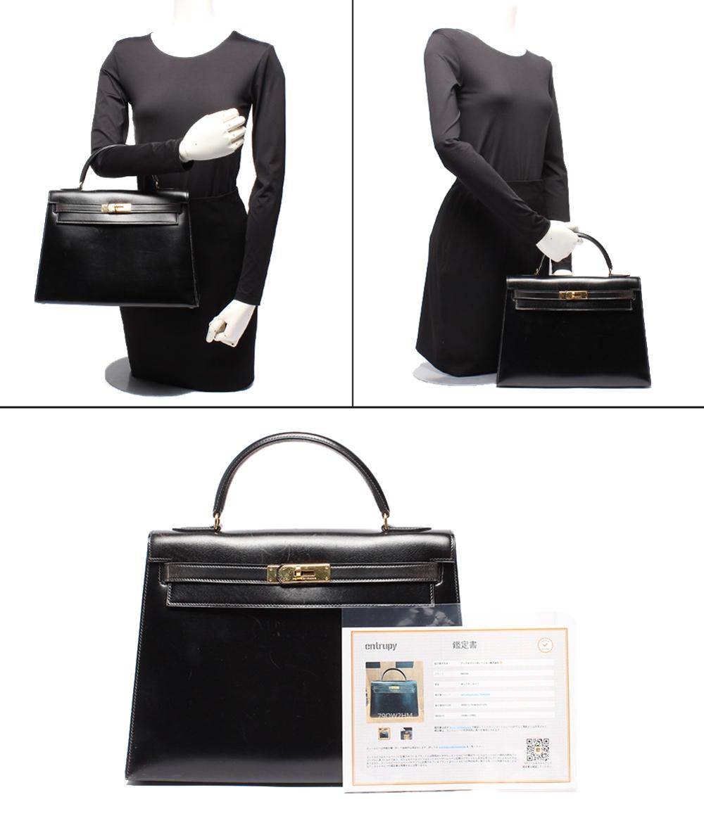 HERMES ハンドバッグ ゴールド金具 ボックスカーフ 〇L刻印 外縫い ケリー32 レディース エルメス