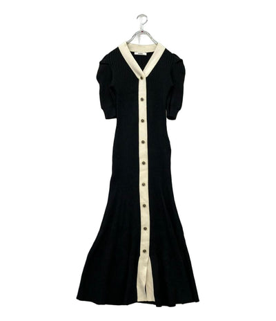 snidel 半袖ワンピース クールネック ボタン フロントボタンラメニットワンピ SWNO231115 レディース SIZE ONE SIZE (M) スナイデル