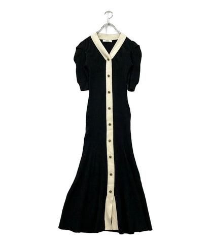 snidel 半袖ワンピース クールネック ボタン フロントボタンラメニットワンピ SWNO231115 レディース SIZE ONE SIZE (M) スナイデル