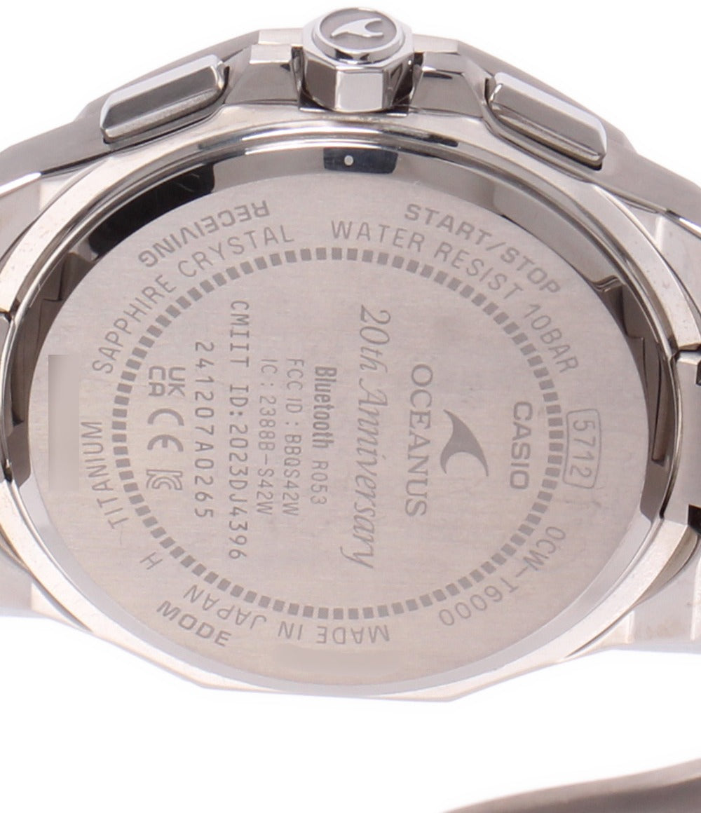 CASIO 腕時計 ブルートゥース搭載 オシアナス OCEANUS ソーラー電波 グリーン OCW-T6000 メンズ カシオ