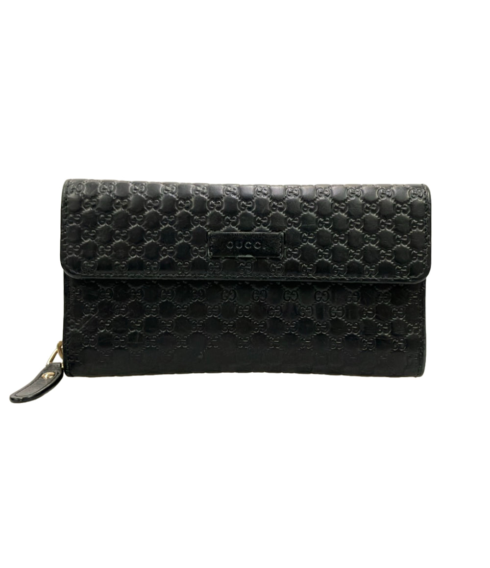 GUCCI ラウンドファスナー二つ折り長財布 マイクログッチシマ 449364 2149 レディース グッチ