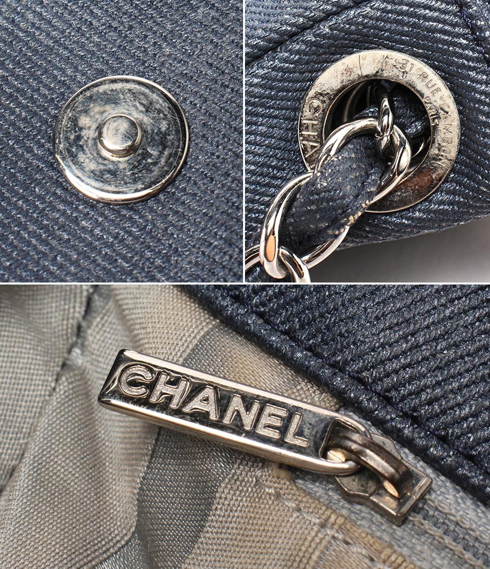 CHANEL ダブルチェーンショルダーバッグ シルバー金具 12番台 レディース シャネル