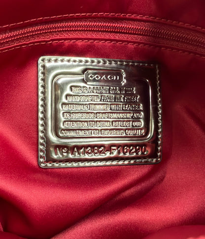 美品 COACH トートバッグ 肩掛け ポピー シグネチャー F16290 レディース コーチ