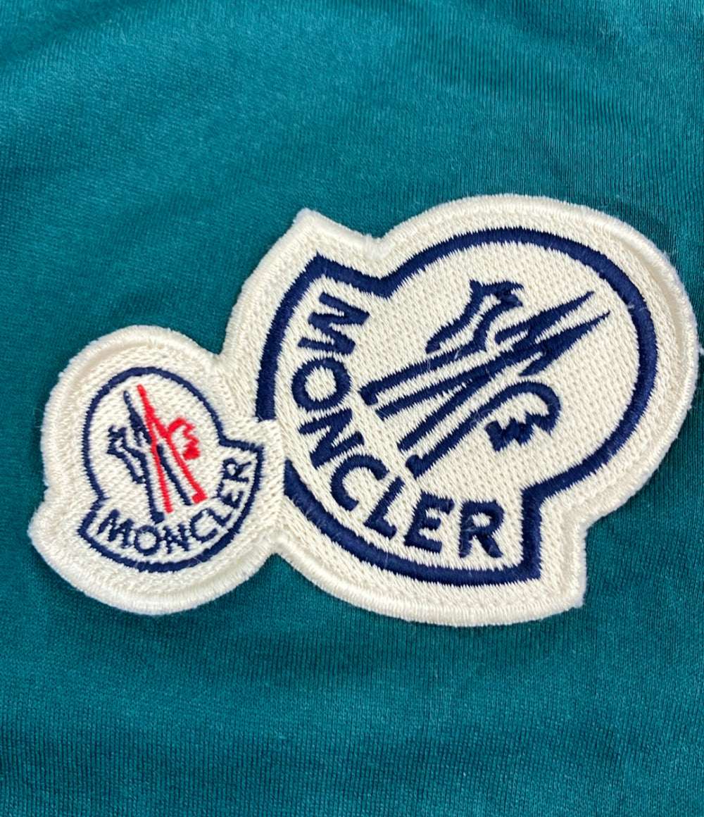MONCLER 半袖Tシャツ グリーン ロゴ ワッペン インポート H20918C00026 メンズ SIZE XL モンクレール