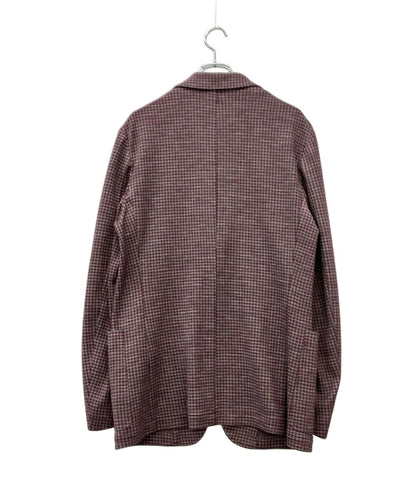 CANALI テーラードジャケット アイコンジャージ CANA 千鳥格子 あずき グレー メンズ SIZE 52 (XL) カナーリ