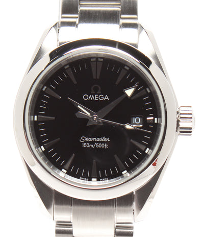 OMEGA 腕時計 シーマスター アクアテラ クオーツ ブラック 2577.50 レディース オメガ
