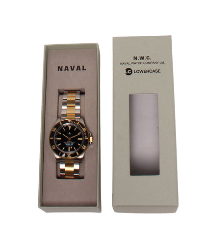 美品 NAVAL WATCH 腕時計 自動巻き ブラック VH31 メンズ ナバルウォッチ