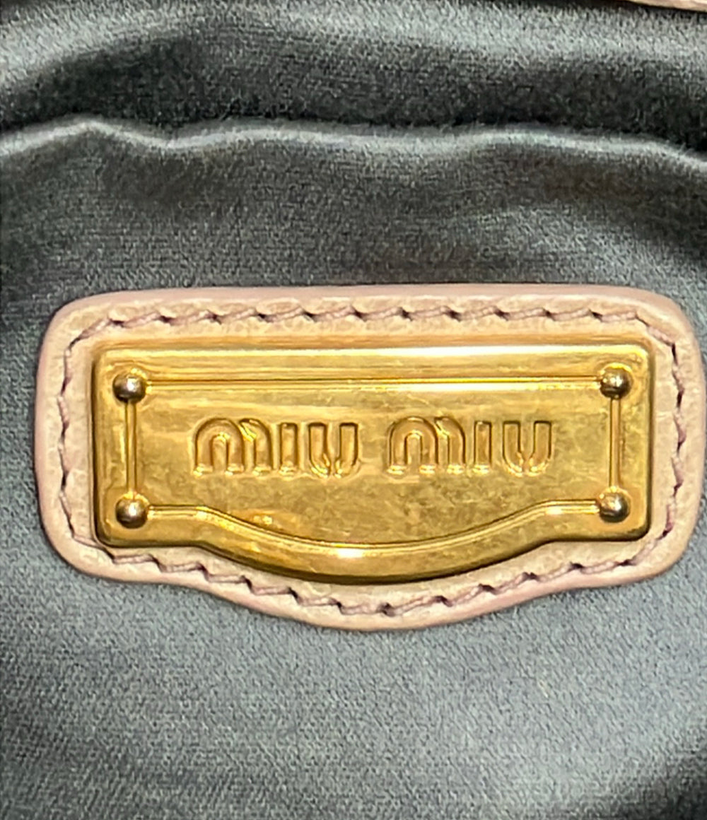 Miu Miu 2way ハンドバッグ ショルダーバッグ 斜め掛け レディース ミュウ ミュウ
