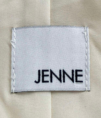 美品 JENNE 長袖 ジャガードフィット＆フレアワンピース レディース SIZE L ジェンヌ