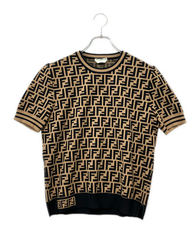 FENDI FFモチーフ 半袖 ニット FZY02-A5QG レディース SIZE 46 (L) フェンディ