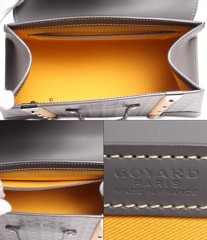 ゴヤール レザー ハンドバッグ ショルダーバッグ シルバー金具 サイゴンPM ゴヤールディンキャンバス & クラムシーカウハイド SAIGOBPMLTY51CL51P