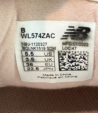 NEW BALANCE ローカット厚底スニーカー WL574ZAC レディース SIZE 22.5 (S) ニューバランス