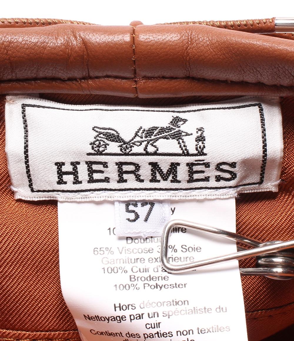 美品 エルメス ベレー帽 サントノーレ レディース SIZE 57 HERMES