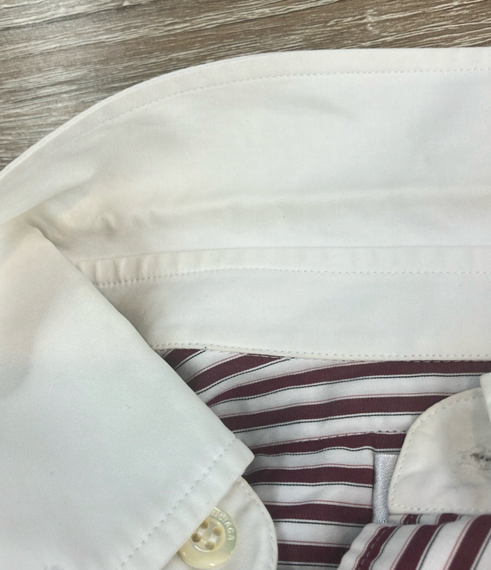 BALENCIAGA 長袖シャツ ドッキング 長袖Tシャツ 18AW 518021tam10 メンズ SIZE 36 バレンシアガ