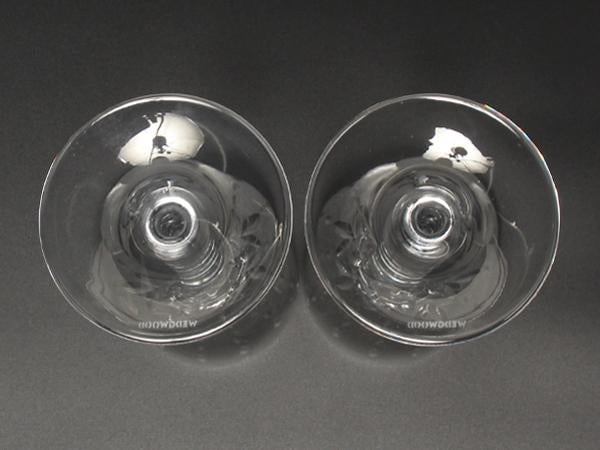 美品 WEDGWOOD ワイングラス 2点セット ペア ティアドロップ ウエッジウッド